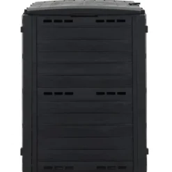 vidaXL Kompostlåda svart 280 L polypropen