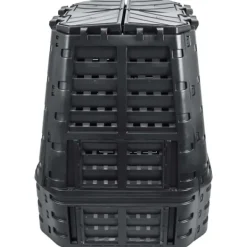 vidaXL Kompostlåda svart 93,3x93,3x113 cm 740 L