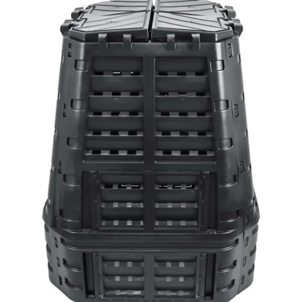 vidaXL Kompostlåda svart 93,3x93,3x113 cm 740 L
