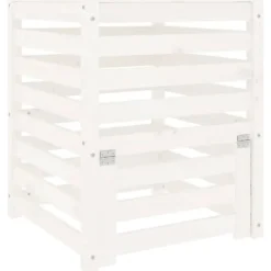 Clearance Kompostlåda vit 63,5x63,5x77,5 cm massiv furu Kompostering