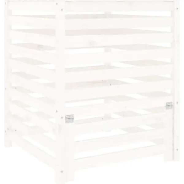 Clearance Kompostlåda vit 82,5x82,5x99,5 cm massiv furu - Kompost - Kompostlåda - Home & Living Kompostering