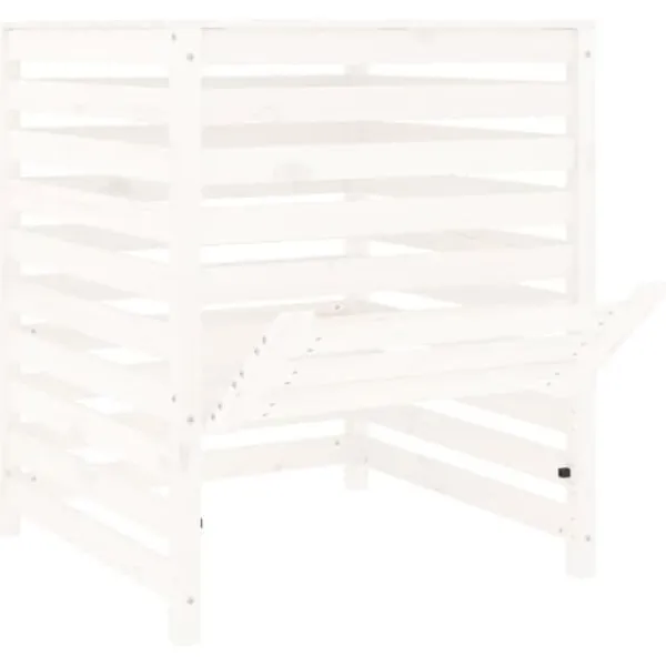 Clearance Kompostlåda vit 82,5x82,5x99,5 cm massiv furu - Kompost - Kompostlåda - Home & Living Kompostering
