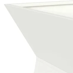 Konformad växtställning i vit plast - Modern dekoration för inomhus och utomhus | Storlek: 40x40x101 cm | Färg: Vit