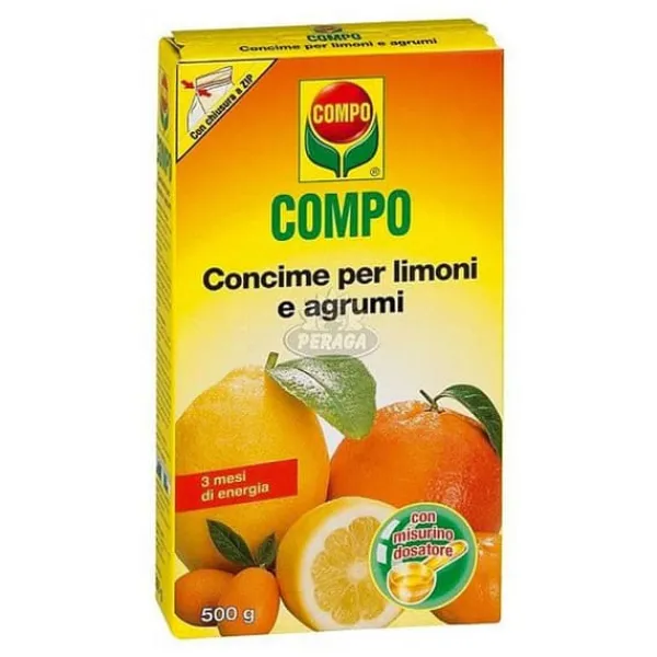New KONSTGÖDSEL FÖR CITRUSRÄNTER OCH CITRONER 500G COMPO Gödningsmedel