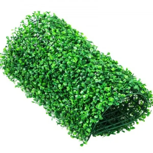 Discount Konstgjord buxbompanel, 25x25x4 cm, Grön, PE-material Trädgårdsprydnader