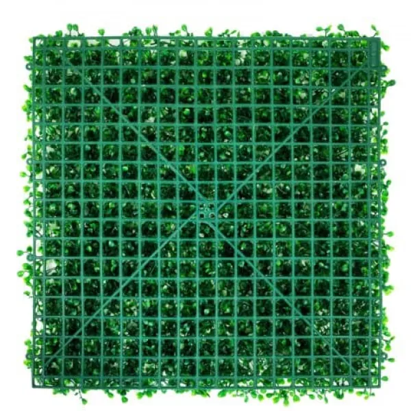 Discount Konstgjord buxbompanel, 25x25x4 cm, Grön, PE-material Trädgårdsprydnader
