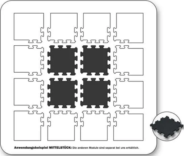 Sale Konstgräs gummiplatta 30mm - Puzzle System mittpunkt Trädgårdsprydnader