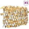 vidaXL Konstväxt lönnlöv spaljé expanderbar orange 5 st 180x60 cm