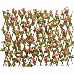 vidaXL Konstväxt murgröna spaljé expanderbar 5 st mörk rosa 180x60 cm
