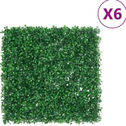 Sale Konstväxt växtvägg 6 st grön 50x50 cm Trädgårdsprydnader