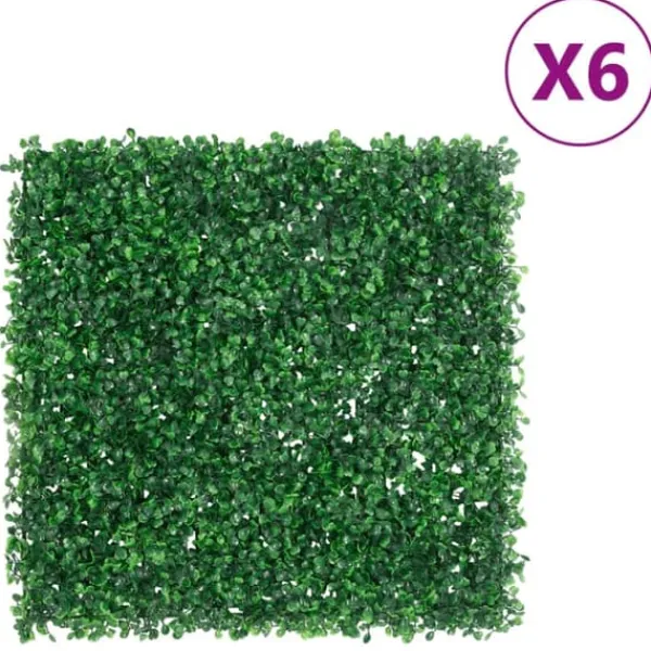 Sale Konstväxt växtvägg 6 st grön 50x50 cm Trädgårdsprydnader