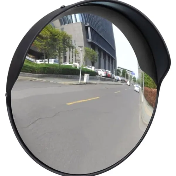 vidaXL Konvex trafikspegel 30 cm PC-plast svart
