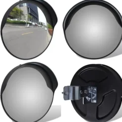Konvex trafikspegel 30 cm PC-plast svart - Trafikspegel - Trafikspeglar - Home & Living