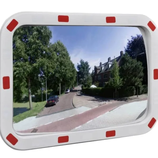 Discount Konvex trafikspegel PC-Plast 40 x 60 cm med reflexer Säkerhetsspeglar