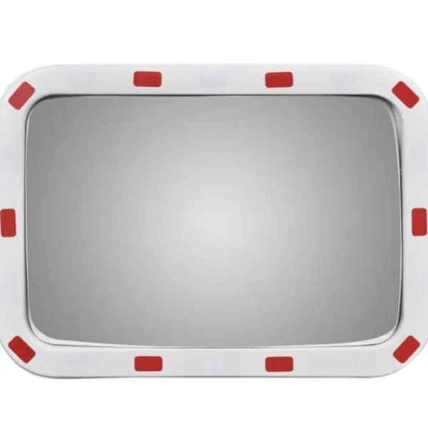 Discount Konvex trafikspegel PC-Plast 40 x 60 cm med reflexer Säkerhetsspeglar