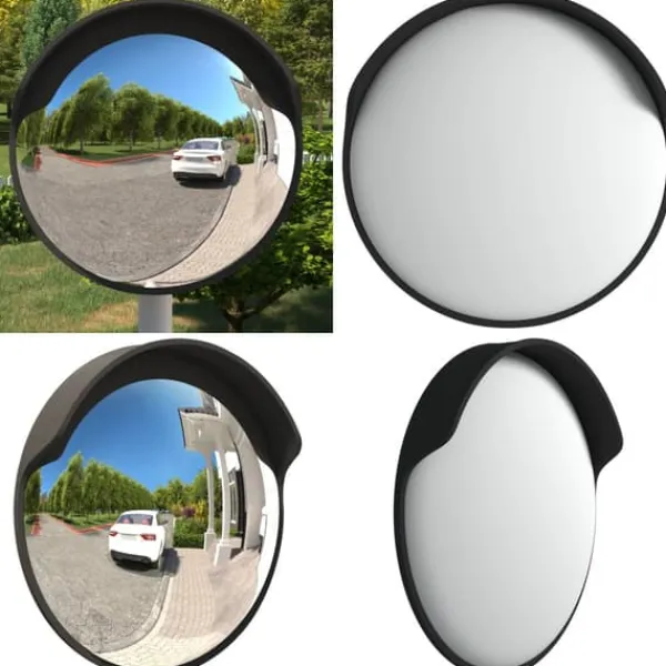 Discount Konvex trafikspegel utomhusbruk svart Ø60 cm polykarbonat - Trafikspegel - Trafikspeglar - Home & Living Säkerhetsspeglar