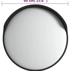 Discount Konvex trafikspegel utomhusbruk svart Ø60 cm polykarbonat - Trafikspegel - Trafikspeglar - Home & Living Säkerhetsspeglar
