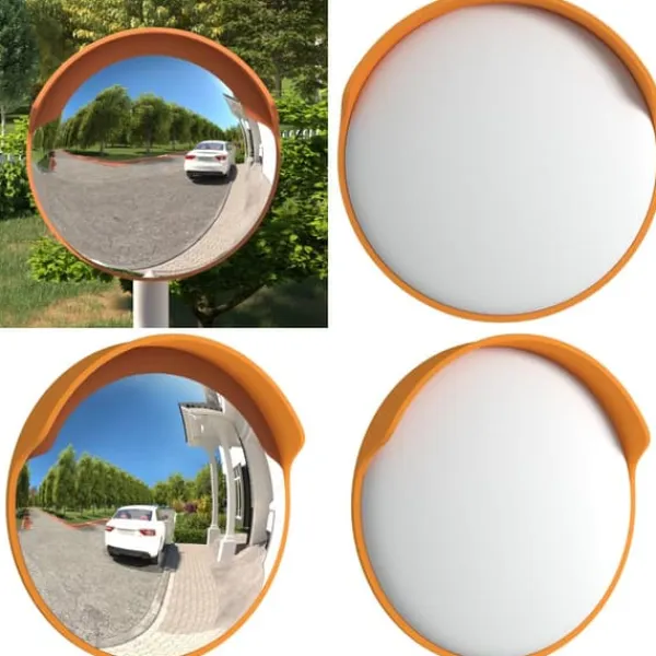 Best Konvex trafikspegel utomhusbruk orange Ø30 cm polykarbonat - Trafikspegel - Trafikspeglar - Home & Living Säkerhetsspeglar