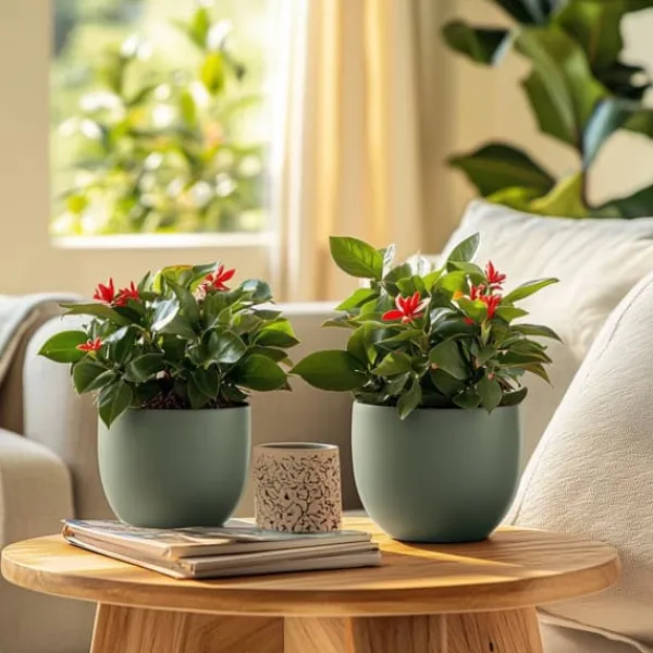 Kristi tornekrone - Set om 2 - Euphorbia 'Milii' - Höjd 25-35cm - ⌀13cm