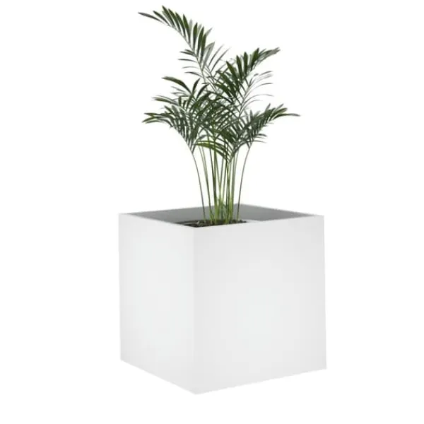 New Krukor & odlingslådor - Living Odlingslåda vit 40x40x40 cm konstruerat trä Krukor & Växtbehållare