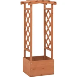 Krukor & odlingslådor - Living Odlingslåda med spaljébåge 49x39x117 cm granträ