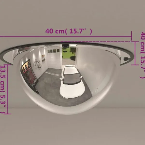 Kupolformad trafikspegel Ø40 cm 360° - Utomhus säkerhetslösning | Färg: Akryl | Storlek: Ø40 cm