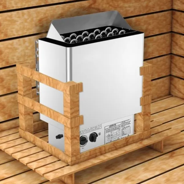 New 9KW Bastuvärmare 380V-415V Våt&Torr Elektrisk med inbyggd kontrollenhet i rostfritt stål. Bastu