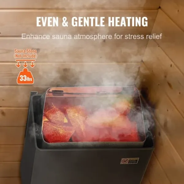 8KW Elektrisk Bastuvärmare, Inbyggd Kontroll, Anpassad för 8-12 m³ Hemma Spa