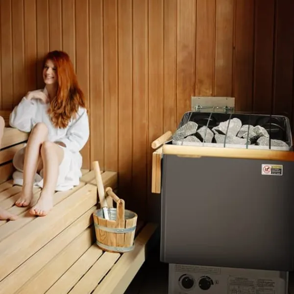 8KW Elektrisk Bastuvärmare, Inbyggd Kontroll, Anpassad för 8-12 m³ Hemma Spa