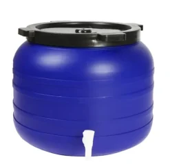 Clearance 100L RUND PLASTTUNA MED KRAN - SU-B-100L+KR Regntunnor