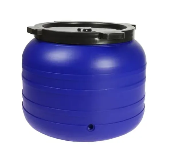 Clearance 100L RUND PLASTTUNA MED KRAN - SU-B-100L+KR Regntunnor