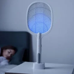 Laddad 2 i 1 Anti-insekt racket med UV-ljus Elecfly InnovaGoods LASER SKADDJUR FÖR TRÄDGÅRDEN Flugsmällor