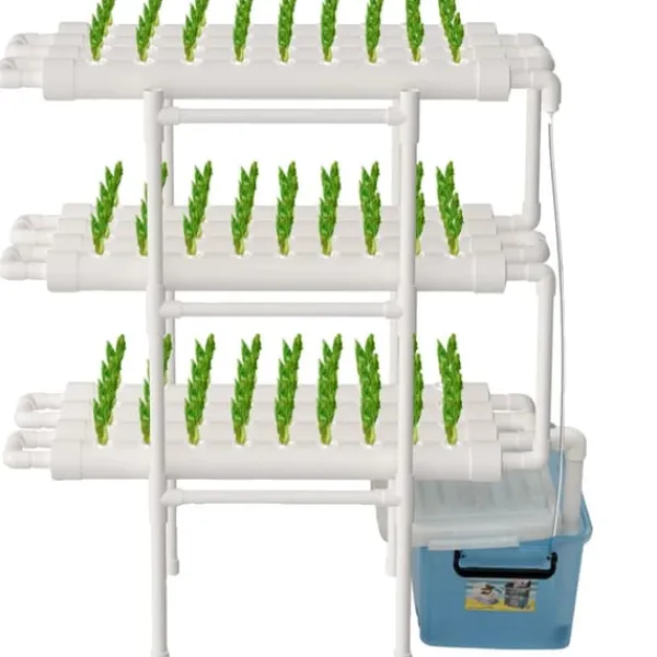 Clearance 3-lagers hydroponiskt system, 108 växtplatser, vattensnålt design, lätt att montera Kit För Växt- & Örtplantering