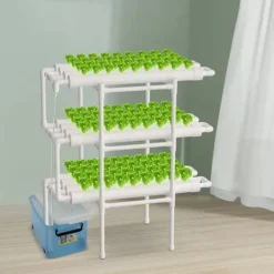 Clearance 3-lagers hydroponiskt system, 108 växtplatser, vattensnålt design, lätt att montera Kit För Växt- & Örtplantering