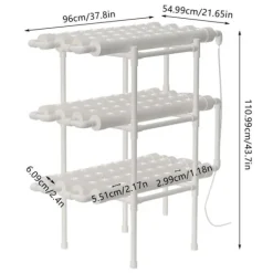 Clearance 3-lagers hydroponiskt system, 108 växtplatser, vattensnålt design, lätt att montera Kit För Växt- & Örtplantering