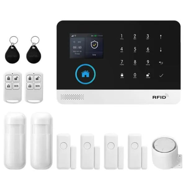 Hot Larm Säkerhetssystem, Trådlös Anslutning, Smart Hem Kompatibilitet, 2G GSM Kit C, EU Kontakt Hemlarmsystem