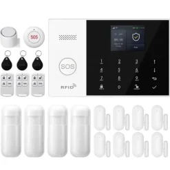 Discount Larm System, Smart Hem Integration, App Kontroll,EU-plugg, 4G WiFi Kit E Hemlarmsystem