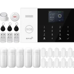 Discount Larm System, Smart Hem Integration, App Kontroll,EU-plugg, 4G WiFi Kit F Hemlarmsystem