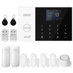 Larm System, Trådlös Anslutning, Smart Hem Kompatibilitet,2G GSM WiFi Kit C, EU-plugg Hemlarmsystem