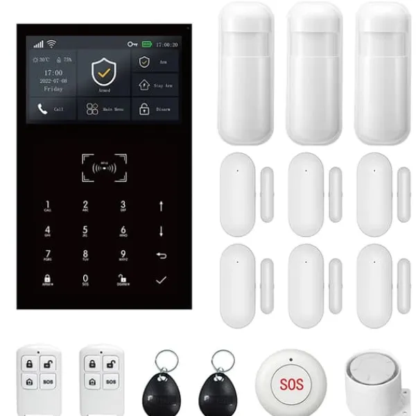 Larmssystem, trådlös anslutning, smart hem-integration,4G WiFi Kit D, EU Kontakt
