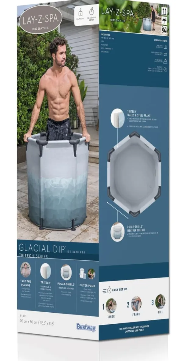 Outlet Lay-Z Glacial dip Isbad m/pump 90 x 80 cm Spa & Utomhusbad
