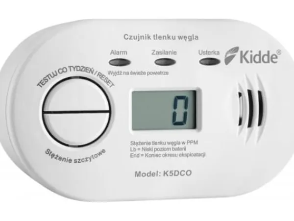 LCD-kolmonoxiddetektor K5DCO Kidde