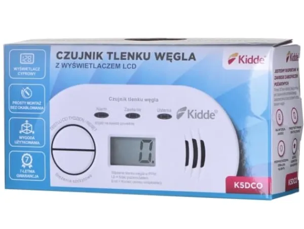 LCD-kolmonoxiddetektor K5DCO Kidde
