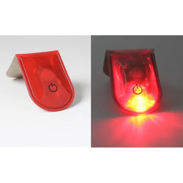 New LED Ljus Magnetiskt Clips Säkerhet Löpning Natt Camping Aktiviteter - Röd Säkerhetslampor