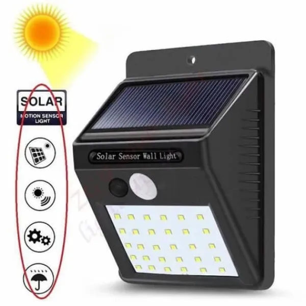 Sale LED säkerhetslampa - MITYNDB - YX03-30-1M - 4 stycken - Solenergi - Utomhus - Svart Säkerhetslampor