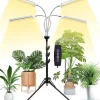 Clearance LED växtlampa för inomhusbruk – 420 fullspektrum LED med justerbart stativ 40–160 cm, golvlampa för odlingsväxter Kit För Växt- & Örtplantering