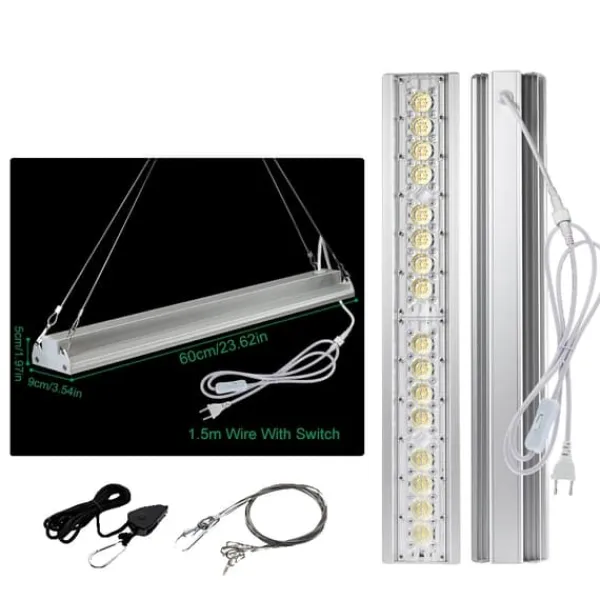 Online LED Växtlampa, Full Spektrum, Energisnål,80W Kit För Växt- & Örtplantering