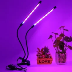 Best LED-lampa för odling av växter, fullspektrumblomning med klämmjustering Kit För Växt- & Örtplantering