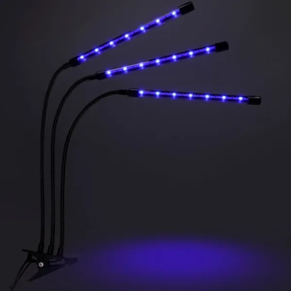 New LED-växtlampa 60 dioder TIMER 24 W för hemmaodling utan nätadapter Kit För Växt- & Örtplantering