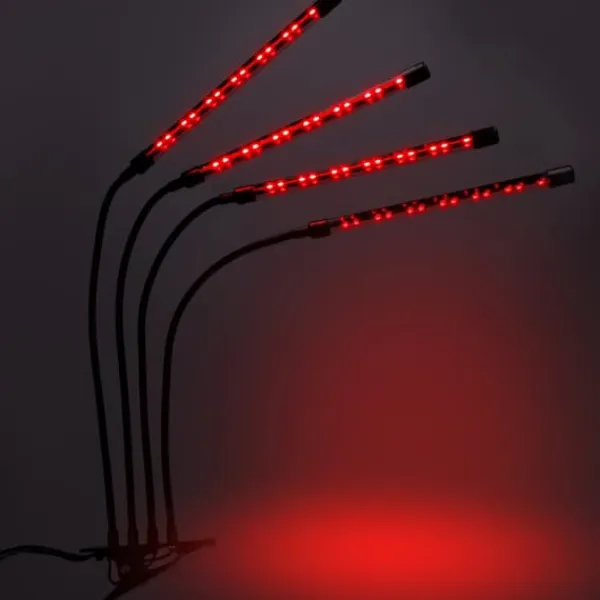 LED-växtlampa 80 dioder TIMER 25 W hemmaodling utan nätadapter Kit För Växt- & Örtplantering
